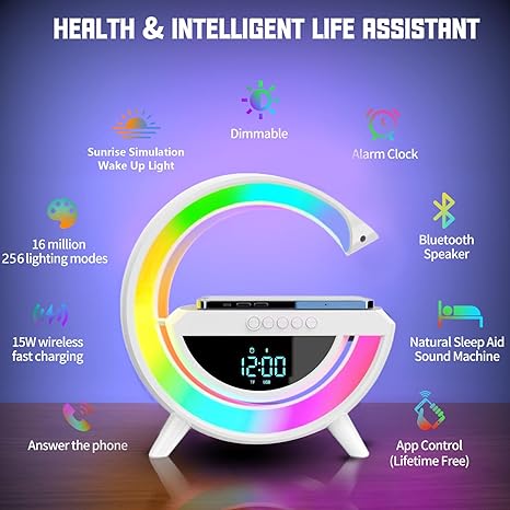 Digital Led Wireless Charger + Speaker